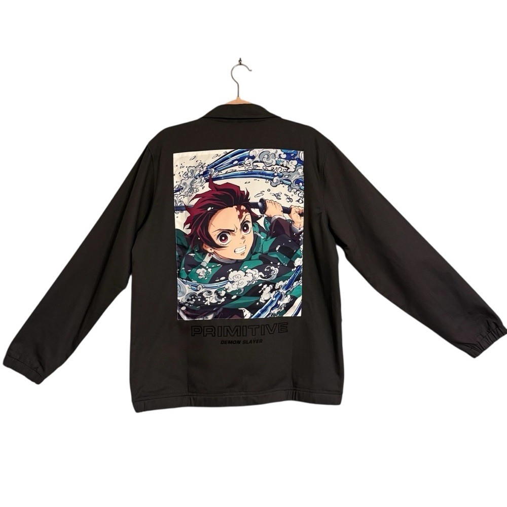 Primitive X Demon Slayer Charcoal Utility Jacket. Tanjiro Jacket. Size Medium.
